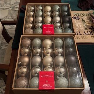 Wondershop at Target Shatter Resistant Ornament Sets Gold Champagne Blue Silver